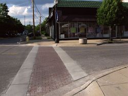 2009_05_29 Mason Michigan New crosswalk across Maple Street