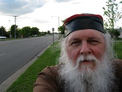 2009_05_29 Mason Michigan Self Portrait (Franklin Campbell) on north Cedar Street