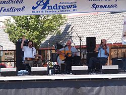 Stringtown Trio, 2012 Mason Sun Dried Music Fest, Mason, Michigan, 25 August 2012