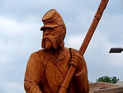 The Wooden Soldiers of Mason, Michigan, 8 June 2014, Olympus PEN E-PL5 with Olympus 14-150 lens