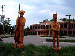 The Wooden Soldiers of Mason, Michigan, 8 June 2014, Olympus PEN E-PL5 with Olympus 14-150 lens