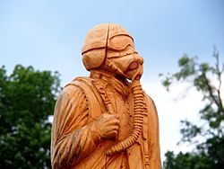The Wooden Soldiers of Mason, Michigan, 8 June 2014, Olympus PEN E-PL5 with Olympus 14-150 lens