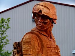 The Wooden Soldiers of Mason, Michigan, 8 June 2014, Olympus PEN E-PL5 with Olympus 14-150 lens