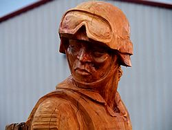 The Wooden Soldiers of Mason, Michigan, 8 June 2014, Olympus PEN E-PL5 with Olympus 14-150 lens